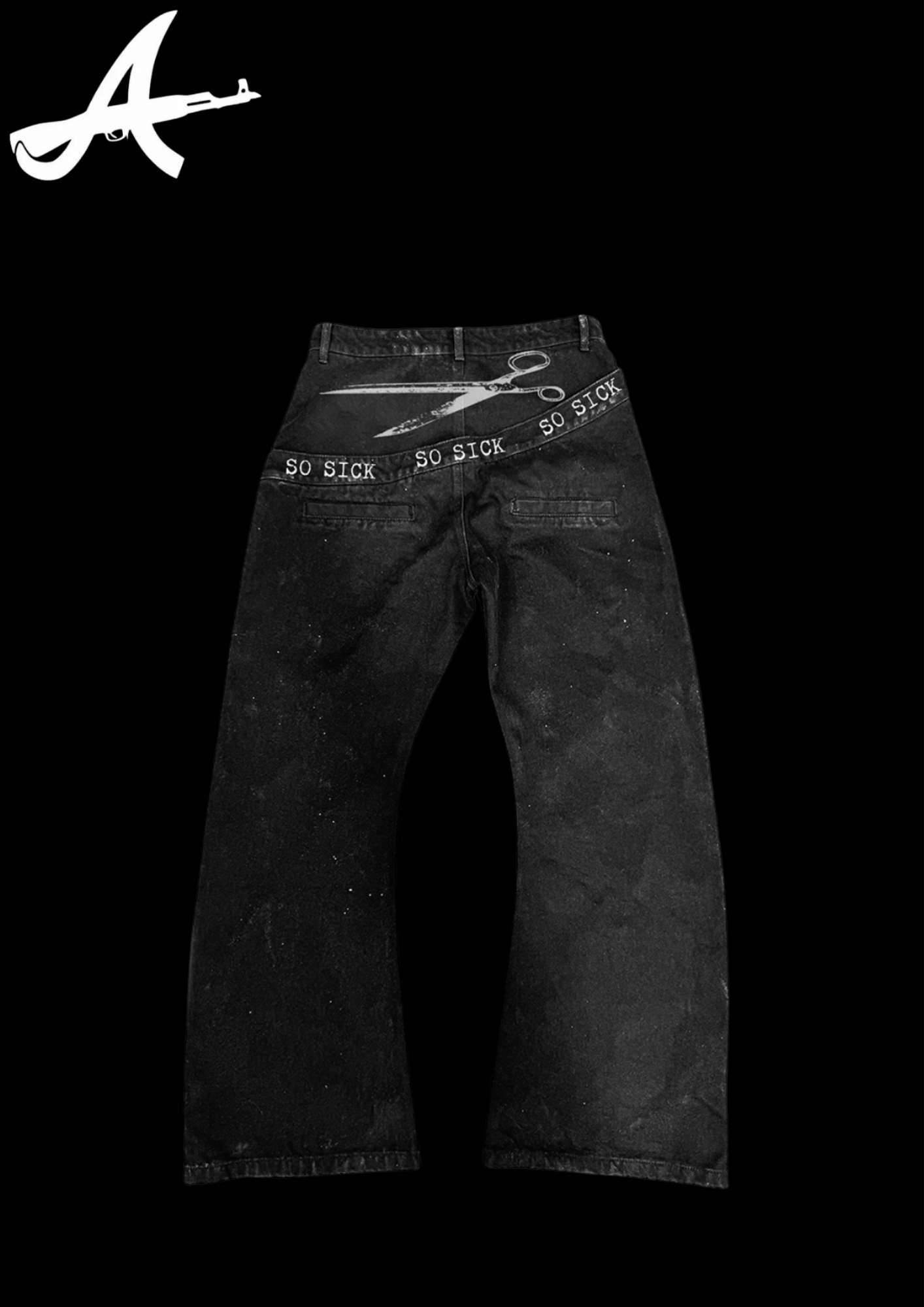 'SO SICK' FLARED DENIM