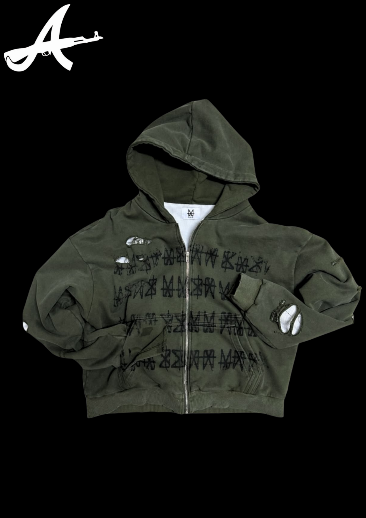 'EXPERIMENT' ZIP HOODIE