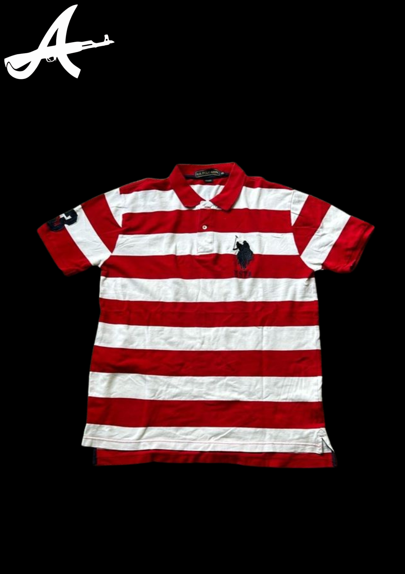 'RL' STRIPED POLO