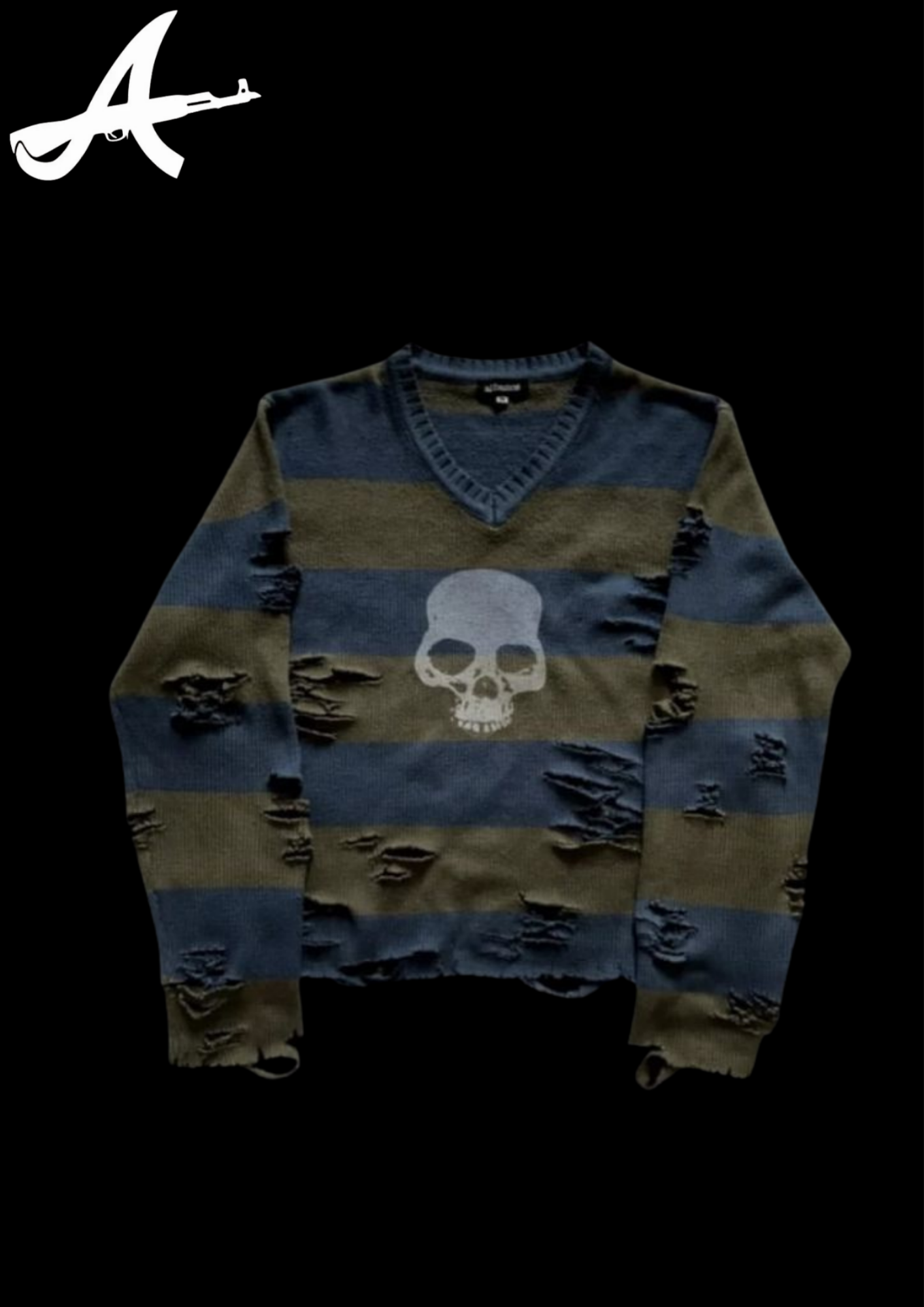 'SKULLSTRIPED' SWEATER